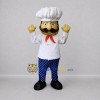 Custom White and Blue Chef Mascot Costume Adult Full Body Suit for Food Festivals Custom White and Blue Chef Mascot Costume Adult Full Body Suit for Food Festivals