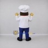 Custom White and Blue Chef Mascot Costume Adult Full Body Suit for Food Festivals Custom White and Blue Chef Mascot Costume Adult Full Body Suit for Food Festivals