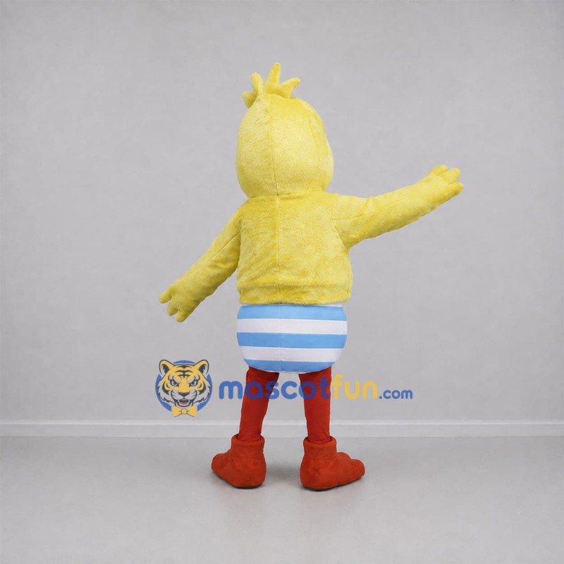 Custom Yellow and Blue Duckling Mascot Costume Adult Full Body Suit for Spring Events Custom Yellow and Blue Duckling Mascot Costume Adult Full Body Suit for Spring Events