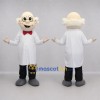 Custom White and Red Scientist Mascot Costume Adult Full Body Suit for Science Events Custom White and Red Scientist Mascot Costume Adult Full Body Suit for Science Events