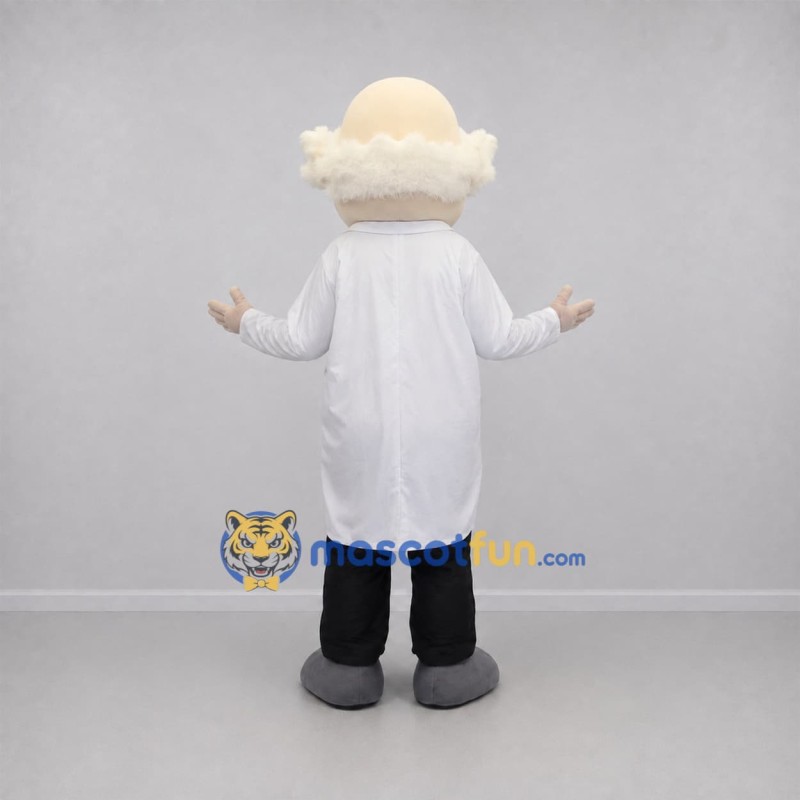 Custom White and Red Scientist Mascot Costume Adult Full Body Suit for Science Events Custom White and Red Scientist Mascot Costume Adult Full Body Suit for Science Events