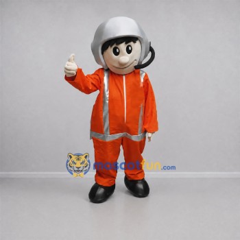 Custom Orange and Silver Astronaut Mascot Costume Adult Full Body Suit for Space Events Custom Orange and Silver Astronaut Mascot Costume Adult Full Body Suit for Space Events