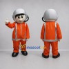 Custom Orange and Silver Astronaut Mascot Costume Adult Full Body Suit for Space Events