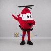 Custom Red and Black Helicopter Mascot Costume Adult Full Body Suit for Aviation Events Custom Red and Black Helicopter Mascot Costume Adult Full Body Suit for Aviation Events