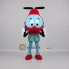 Custom Red and Turquoise Helicopter Mascot Costume Adult Full Body Suit for Aviation Events Custom Red and Turquoise Helicopter Mascot Costume Adult Full Body Suit for Aviation Events