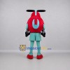 Custom Red and Turquoise Helicopter Mascot Costume Adult Full Body Suit for Aviation Events Custom Red and Turquoise Helicopter Mascot Costume Adult Full Body Suit for Aviation Events
