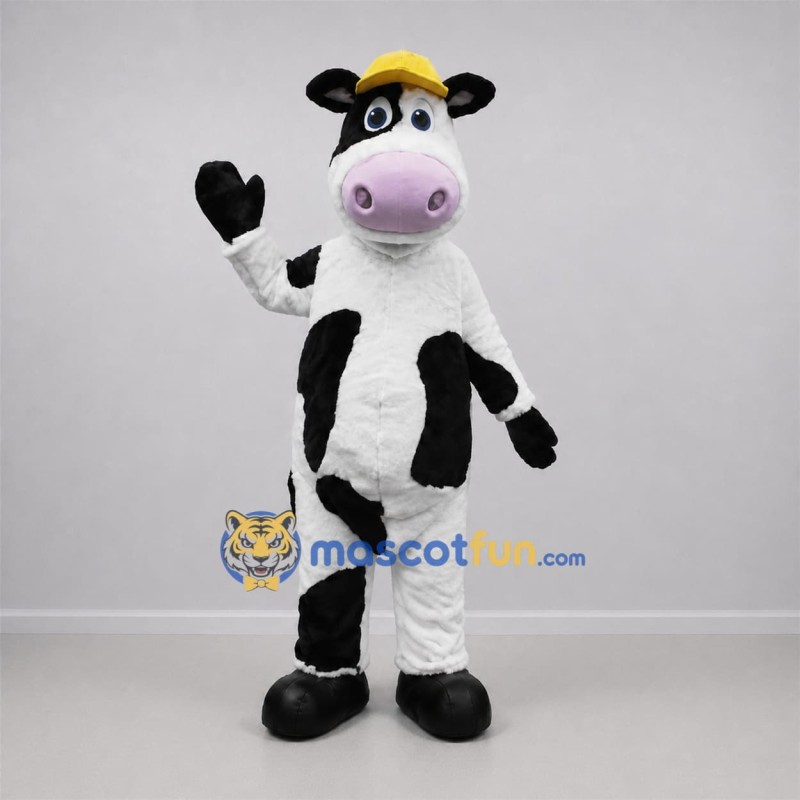 Custom Black and White Cow Mascot Costume Adult Full Body Suit for Farm Events Custom Black and White Cow Mascot Costume Adult Full Body Suit for Farm Events