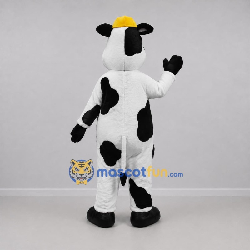 Custom Black and White Cow Mascot Costume Adult Full Body Suit for Farm Events Custom Black and White Cow Mascot Costume Adult Full Body Suit for Farm Events