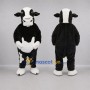 Custom Black and White Cow Mascot Costume Adult Full Body Suit for Farm Events