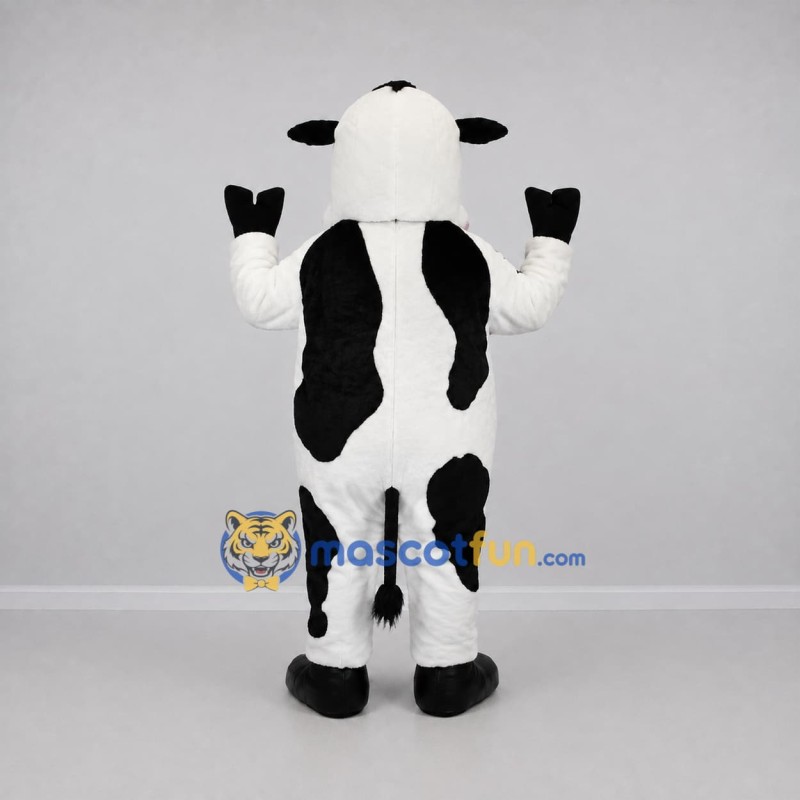 Custom Black and White Cow Mascot Costume Adult Full Body Suit for Farm Events Custom Black and White Cow Mascot Costume Adult Full Body Suit for Farm Events