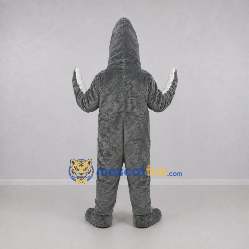 Custom Gray and White Shark Mascot Costume Adult Full Body Suit for Marine Events