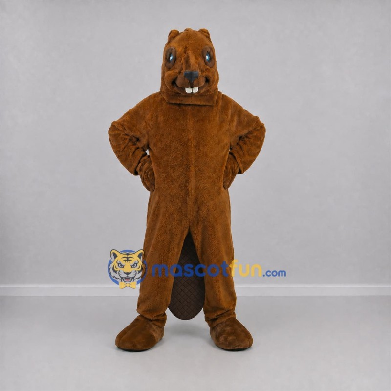 Custom Brown Beaver Mascot Costume Adult Full Body Suit for Wildlife Events Custom Brown Beaver Mascot Costume Adult Full Body Suit for Wildlife Events