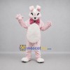 Custom Pink and White Rabbit Mascot Costume Adult Full Body Suit for Easter Events Custom Pink and White Rabbit Mascot Costume Adult Full Body Suit for Easter Events