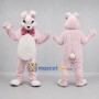 Custom Pink and White Rabbit Mascot Costume Adult Full Body Suit for Easter Events