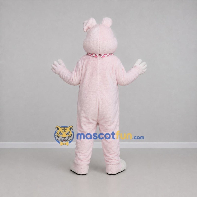 Custom Pink and White Rabbit Mascot Costume Adult Full Body Suit for Easter Events Custom Pink and White Rabbit Mascot Costume Adult Full Body Suit for Easter Events