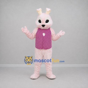 Custom Pink and Purple Easter Bunny Mascot Costume Adult Full Body Suit for Easter Events