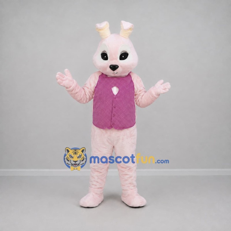 Custom Pink and Purple Easter Bunny Mascot Costume Adult Full Body Suit for Easter Events Custom Pink and Purple Easter Bunny Mascot Costume Adult Full Body Suit for Easter Events