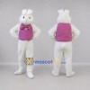 Custom White and Purple Easter Bunny Mascot Costume Adult Full Body Suit for Easter Events Custom White and Purple Easter Bunny Mascot Costume Adult Full Body Suit for Easter Events