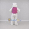 Custom White and Purple Easter Bunny Mascot Costume Adult Full Body Suit for Easter Events Custom White and Purple Easter Bunny Mascot Costume Adult Full Body Suit for Easter Events