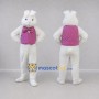 Custom White and Purple Easter Bunny Mascot Costume Adult Full Body Suit for Easter Events