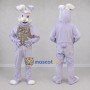 Custom Lavender and White Easter Bunny Mascot Costume Adult Full Body Suit for Easter Events