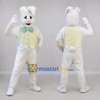Custom White and Yellow Easter Bunny Mascot Costume Adult Full Body Suit for Easter Events Custom White and Yellow Easter Bunny Mascot Costume Adult Full Body Suit for Easter Events