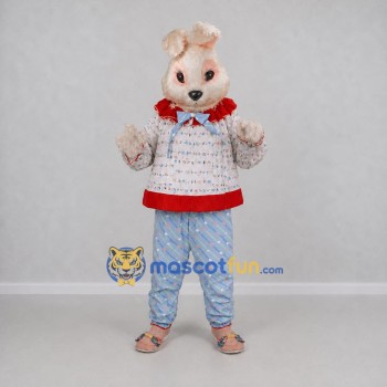 Custom Pink and Red Rabbit Mascot Costume Adult Full Body Suit for Easter Events Custom Pink and Red Rabbit Mascot Costume Adult Full Body Suit for Easter Events
