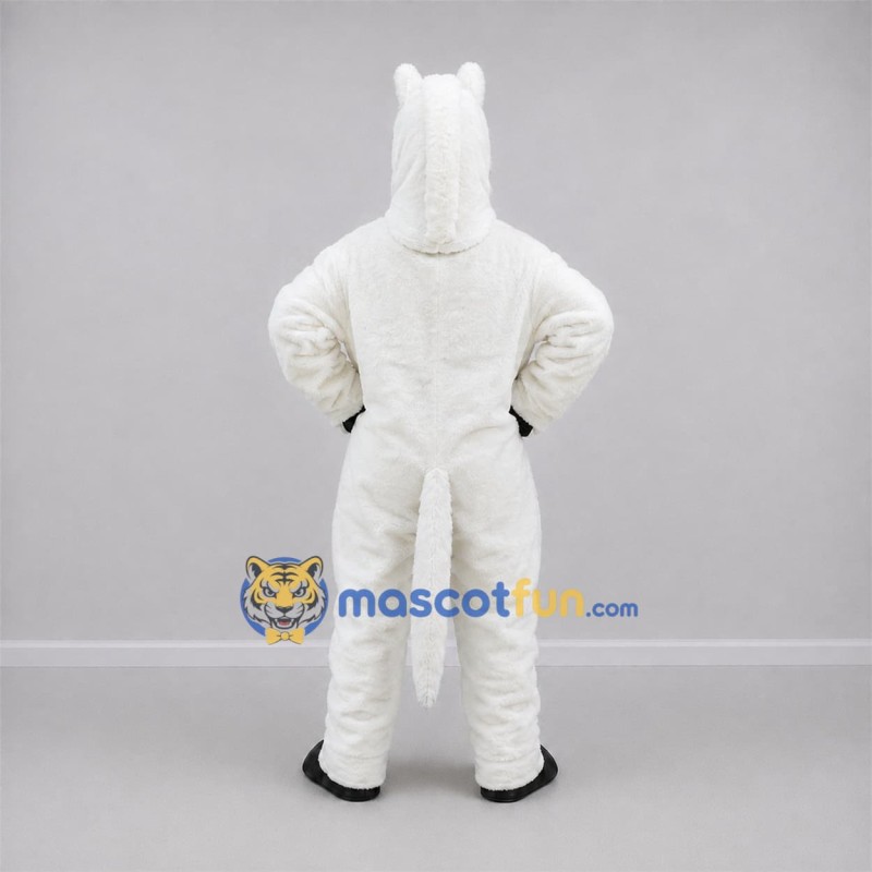 Custom White Horse Mascot Costume Adult Full Body Suit for Equestrian Events Custom White Horse Mascot Costume Adult Full Body Suit for Equestrian Events