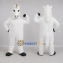 Custom White and Gold Unicorn Mascot Costume Adult Full Body Suit for Fantasy Events