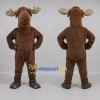 Custom Brown and Tan Moose Mascot Costume Adult Full Body Suit for Wildlife Events Custom Brown and Tan Moose Mascot Costume Adult Full Body Suit for Wildlife Events