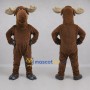 Custom Brown and Tan Moose Mascot Costume Adult Full Body Suit for Wildlife Events