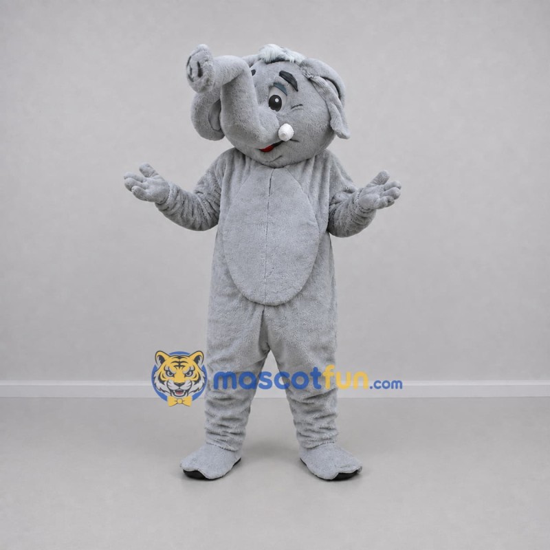 Custom Gray Elephant Mascot Costume Adult Full Body Suit for Wildlife Events Custom Gray Elephant Mascot Costume Adult Full Body Suit for Wildlife Events