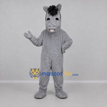 Custom Gray Horse Mascot Costume Adult Full Body Suit for Equestrian Events