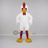 Custom White and Red Rooster Mascot Costume Adult Full Body Suit for Farm Events Custom White and Red Rooster Mascot Costume Adult Full Body Suit for Farm Events