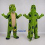 Custom Green and Tan Dinosaur Mascot Costume Adult Full Body Suit for Dinosaur Parties