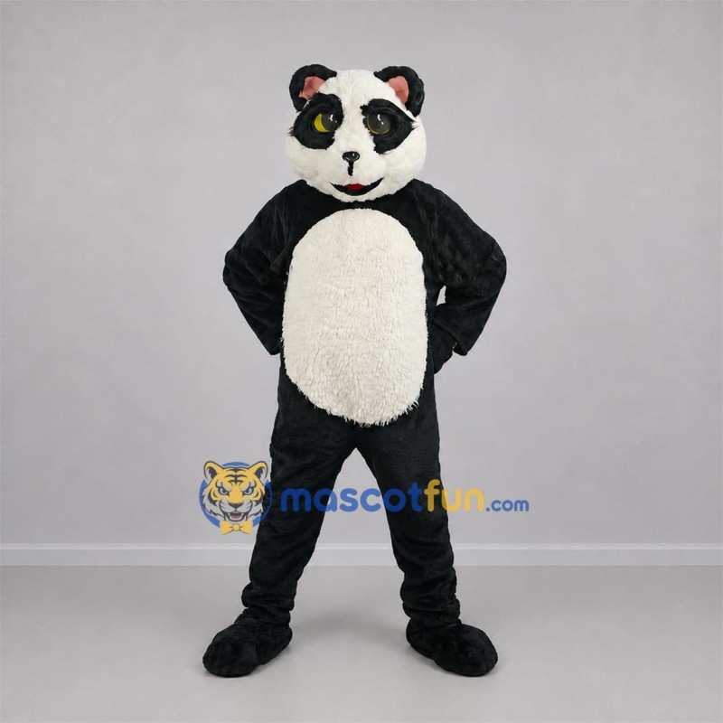 Custom Black and White Panda Mascot Costume Adult Full Body Suit for Wildlife Events Custom Black and White Panda Mascot Costume Adult Full Body Suit for Wildlife Events