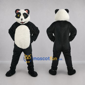 Custom Black and White Panda Mascot Costume Adult Full Body Suit for Wildlife Events