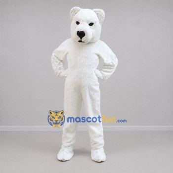 Custom White Polar Bear Mascot Costume Adult Full Body Suit for Winter Events Custom White Polar Bear Mascot Costume Adult Full Body Suit for Winter Events