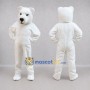 Custom White Polar Bear Mascot Costume Adult Full Body Suit for Winter Events