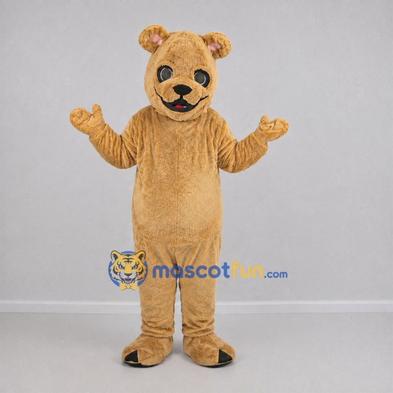 Custom Tan Teddy Bear Mascot Costume Adult Full Body Suit for Birthday Parties Custom Tan Teddy Bear Mascot Costume Adult Full Body Suit for Birthday Parties