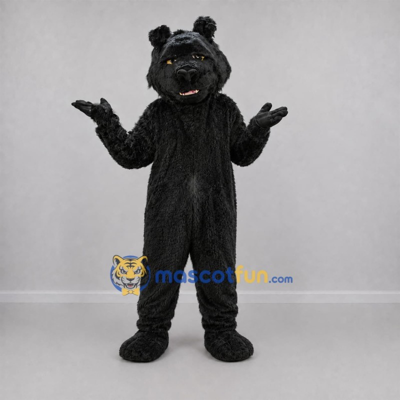Custom Black Bear Mascot Costume Adult Full Body Suit for Wildlife Events Custom Black Bear Mascot Costume Adult Full Body Suit for Wildlife Events