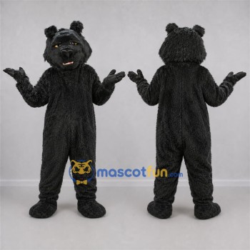 Custom Black Bear Mascot Costume Adult Full Body Suit for Wildlife Events