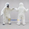 Custom White Furry Monster Mascot Costume Adult Full Body Suit for Halloween Events