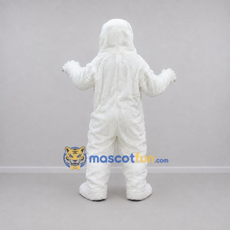 Custom White Furry Monster Mascot Costume Adult Full Body Suit for Halloween Events Custom White Furry Monster Mascot Costume Adult Full Body Suit for Halloween Events