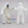 Custom White Furry Monster Mascot Costume Adult Full Body Suit for Halloween Events