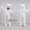 Custom White Polar Bear Mascot Costume Adult Full Body Suit for Winter Events Custom White Polar Bear Mascot Costume Adult Full Body Suit for Winter Events
