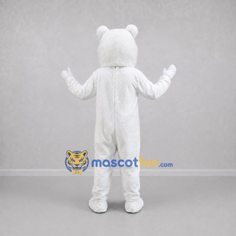 Custom White Polar Bear Mascot Costume Adult Full Body Suit for Winter Events Custom White Polar Bear Mascot Costume Adult Full Body Suit for Winter Events