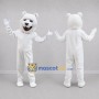 Custom White Polar Bear Mascot Costume Adult Full Body Suit for Winter Events