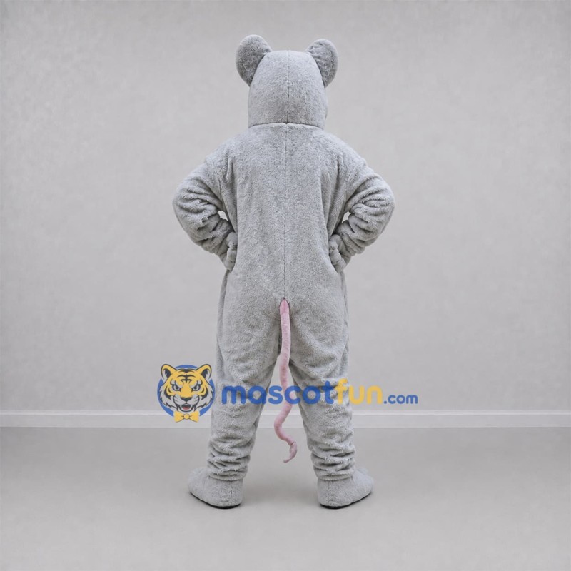 Custom Gray Mouse Mascot Costume Adult Full Body Suit for School Events Custom Gray Mouse Mascot Costume Adult Full Body Suit for School Events
