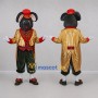 Custom Black and Gold Ringmaster Mouse Mascot Costume Adult Full Body Suit for Circus Events